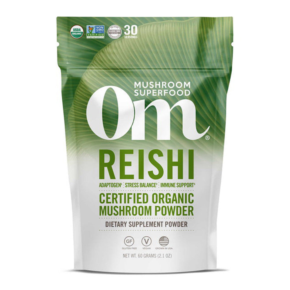Om Mushroom Reishi Mushroom Superfood Powder, 60 Grms